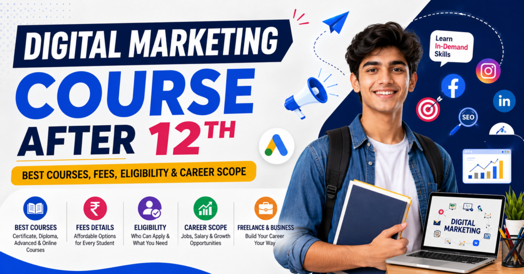 Digital Marketing Course After 12th: Best Courses, Fees, Eligibility & Career Scope
